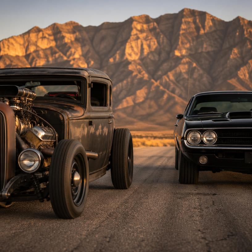 The Dichotomy of Speed: Hot Rods versus Muscle Cars