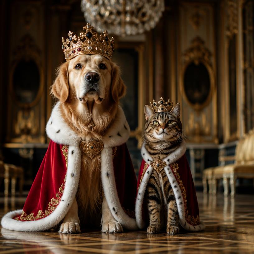 Felines and Canines: Unlikely Monarchs of History